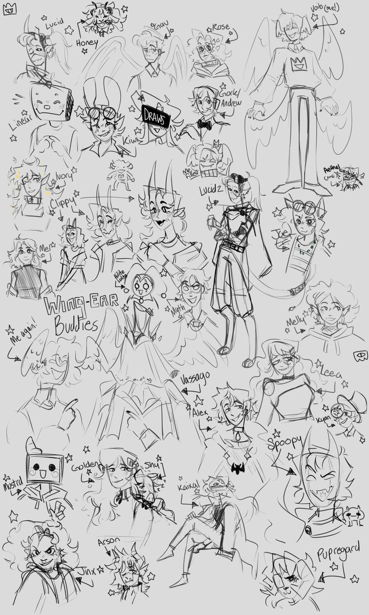 the mutuals doodles from a bit back <3