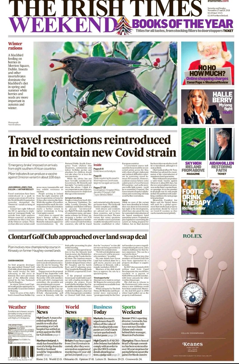 LiamPRyan91's tweet photo. Weekend  @IrishTimes 
#buyapaper #buyanePaper https://t.co/OFrk4LIucV