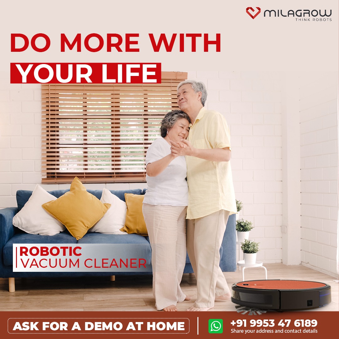 MilagrowRobots's tweet photo. Spend more time with your loved ones & leave the cleaning to the robots!🤗
Now experience the convenience of automated floor cleaning demo in the comfort of your home!
Ask for a demo by contacting us on WhatsApp: +91 9953476189
#RobotCleaners #SmartHome #LiveMore #Cleaning https://t.co/YLbQABTGNY
