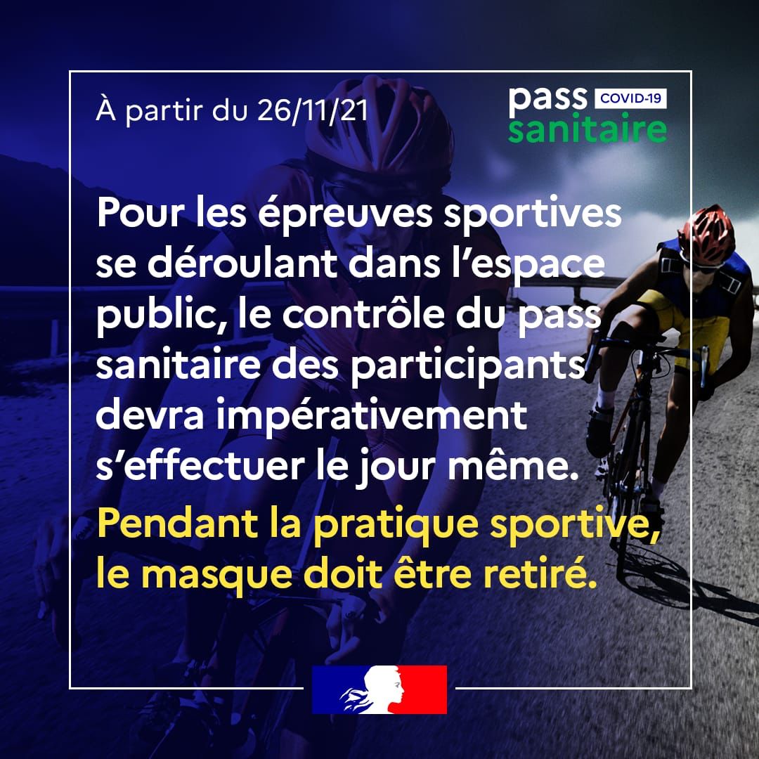 Sports_gouv's tweet photo. #COVID19 Déclinaison des mesures sanitaires pour le sport à compter du 26 novembre 2021.
Plus d'info ➡️ https://t.co/ACjmMggYWq https://t.co/Su5SEJsAHe
