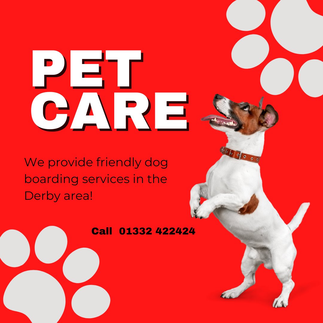 We provide dog boarding services in the Derby area! Your dog will be thoroughly pampered and welcomed into a trusted pet sitter’s home as part of the family with your dog’s diet and daily routine maintained throughout your dog’s stay.

#dogboarding #derby