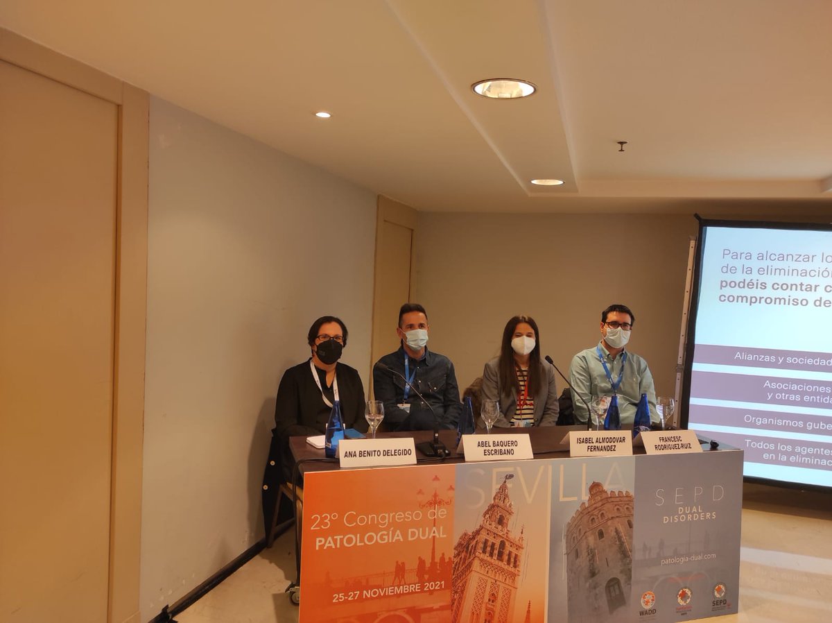phcastellon's tweet photo. 💪🏼Nuestros compañeros Abel Baquero y Mihaela Dalae han presentado dos pósters en el Congreso de Patología Dual que se está celebrando en Sevilla. 
El Dr Abel Baquero también ha participado esta mañana en el Simposio NUEVAS ADICCIONES, CONTEXTOS Y TRATAMIENTOS EN 
PATOLOGÍA DUAL. https://t.co/PBUPHxQocp