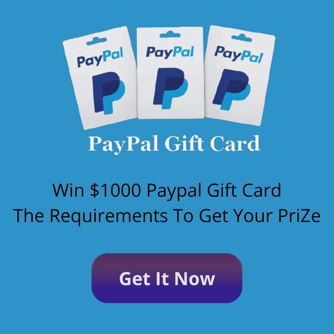 Only For USA Users
Giveaway 😱😱😱
Get a $1000 paypal gift card 
Go to the link, win $1000 PayPal Gift Card. Read carefully the requirements to get your prize.🥰🥰🥰
Click this link👇👇👇👇
tinyurl.com/4ks3zjhs

#Paypalgiftcard #giftcard #gift #giftcards #giftideas #giveaway