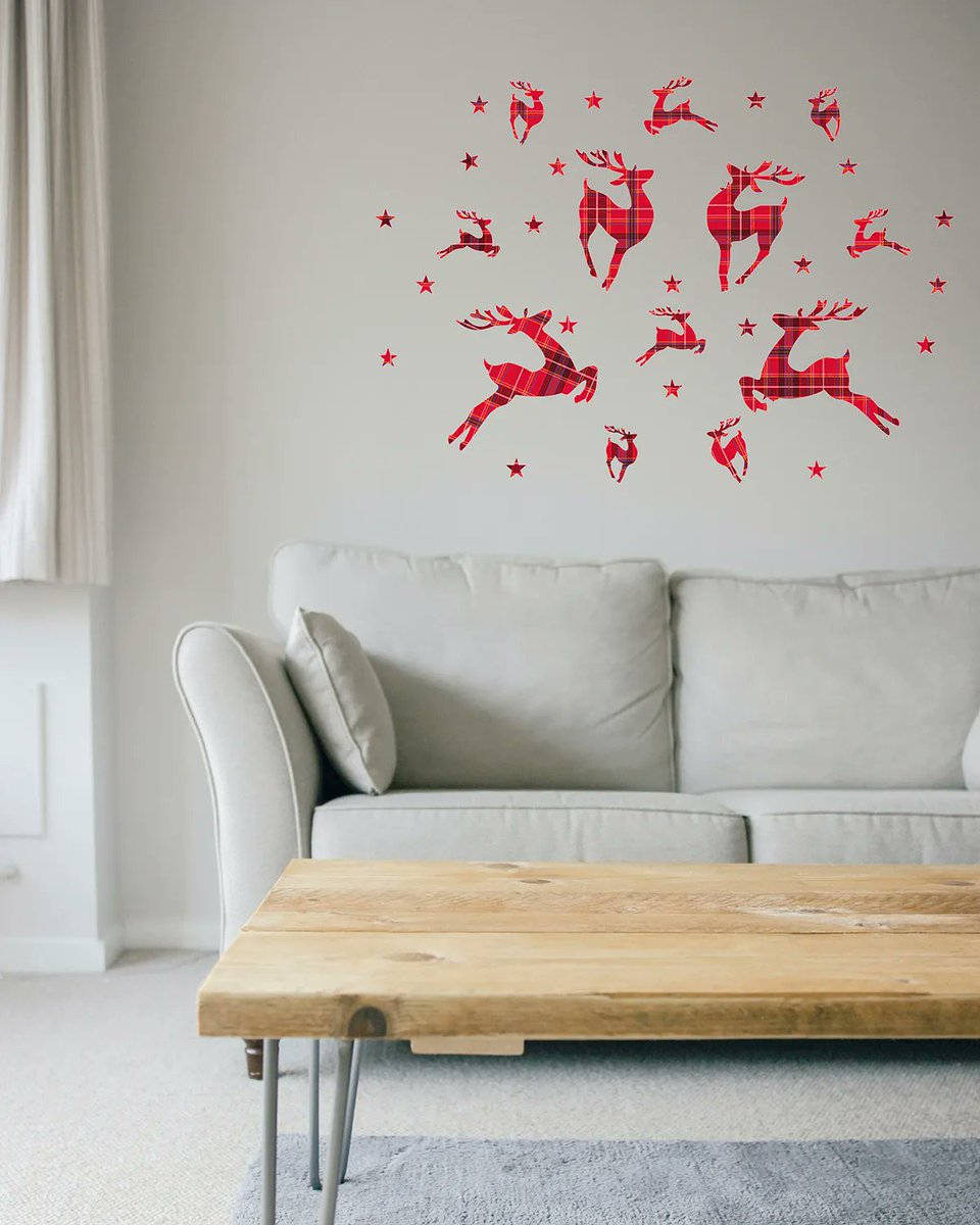 Stickers4Walls's tweet photo. Get on the tartan trend for your Christmas decorations this year with these fabulous tartan reindeer wall stickers. 

#christmas #tartan #reindeers #wallstickers #xmasdecor #xmasideas https://t.co/p0H0Tug7ul