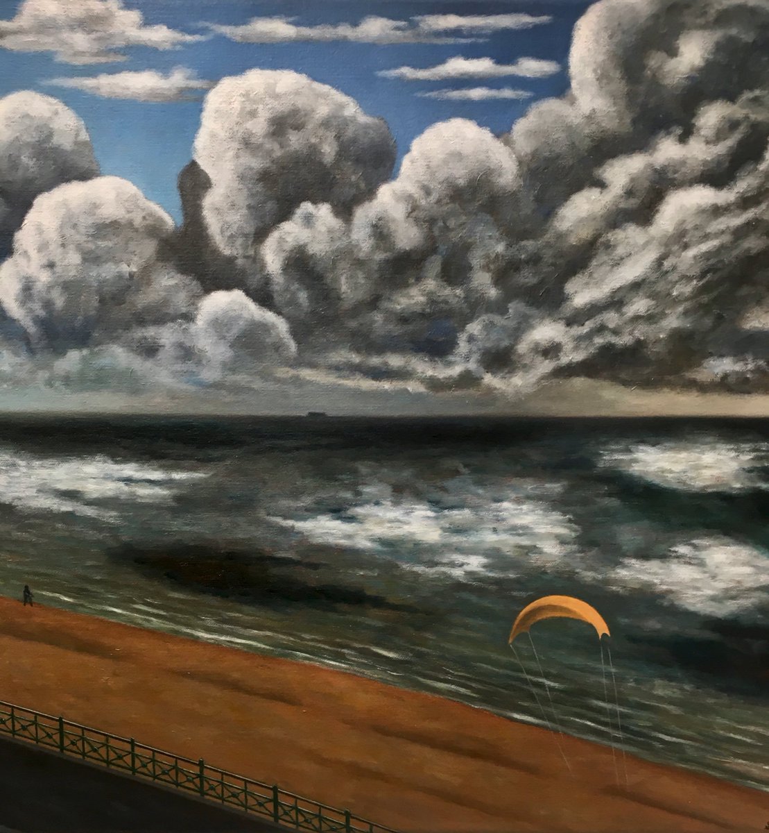 Guiguiii94's tweet photo. Chez @AlmineRech Matignon, le peintre new-yorkais #ScottKahn, né en 1946, présente son imaginaire visuel au public français. Entre représentation naïve, surréaliste et poétique des éléments et de la nature, y compris en ville. https://t.co/Xj1S630tuy