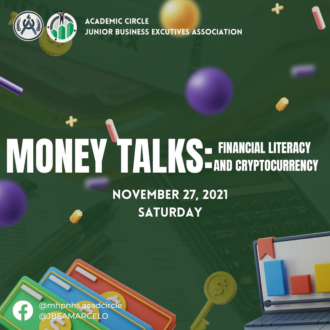 AcadCircleSHS's tweet photo. A community of financially literate DelPilarians has started to gear up!

#MoneyTalks2021
#ACADCIRCLE
#JBEA
#MHPNHS

(1/7) https://t.co/bXcoDQWJhC