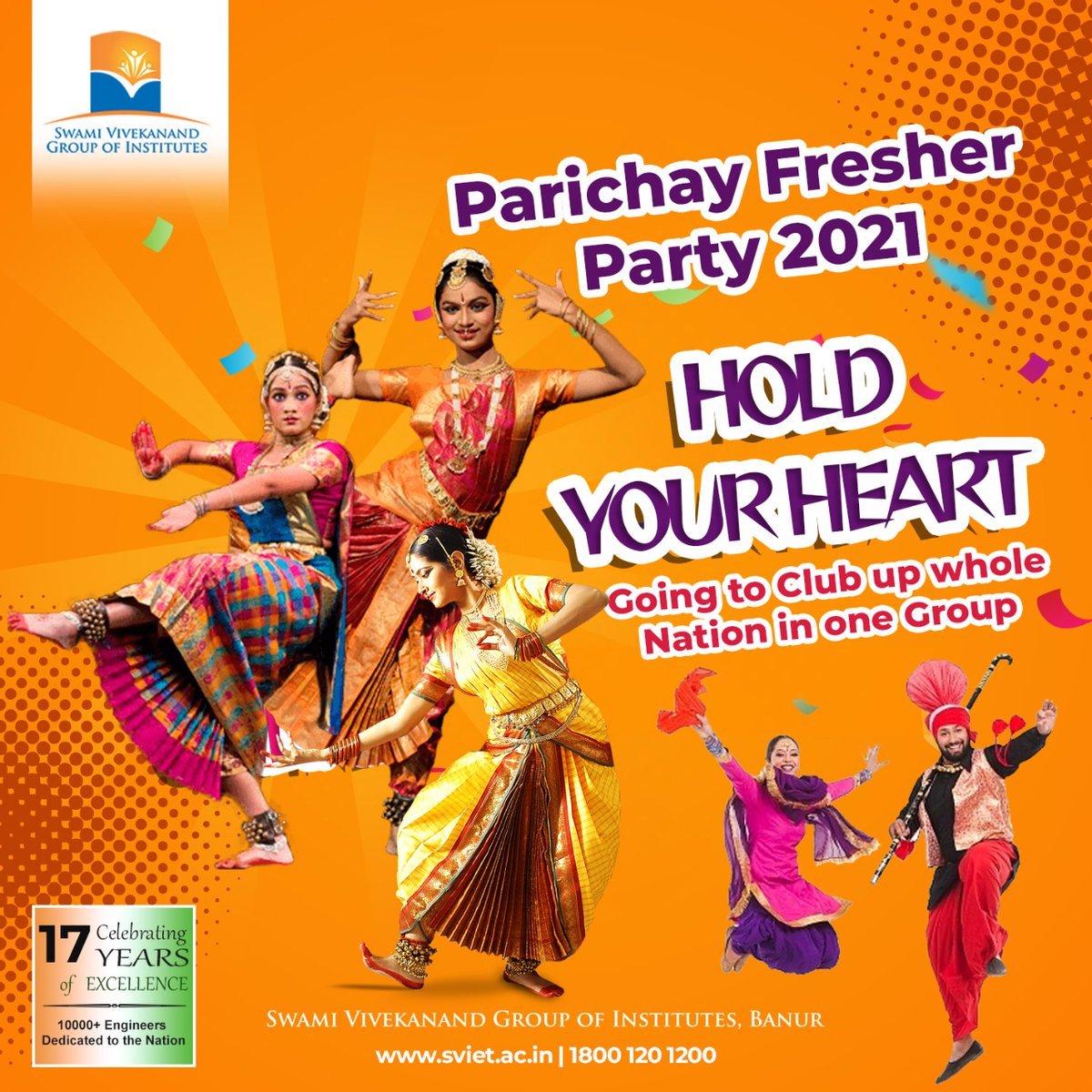 svietofficial's tweet image. Parichay Fresher Party 2021
Hold your Heart! We are going to club up whole Nation in one Group. keep your eyes peeled on our posts for more exciting news!
#FreshersParty2021 #parichay2021 #Sviet #Entertainment #partytime #campusfun #invitation #friends #dance #regionaldance