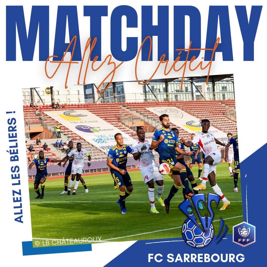 uscreteil1936's tweet photo. ⭐ JOUR DE MAAATCH #FCSUSCL
À une seule marche des 32èmes de finale, et de l'entrée en lice des équipes de Ligue 1 !
🔥 ALLEZ CRÉTEIL !
#CoupedeFrance | #TheShowMustGoOn https://t.co/TRj3cbUHbu