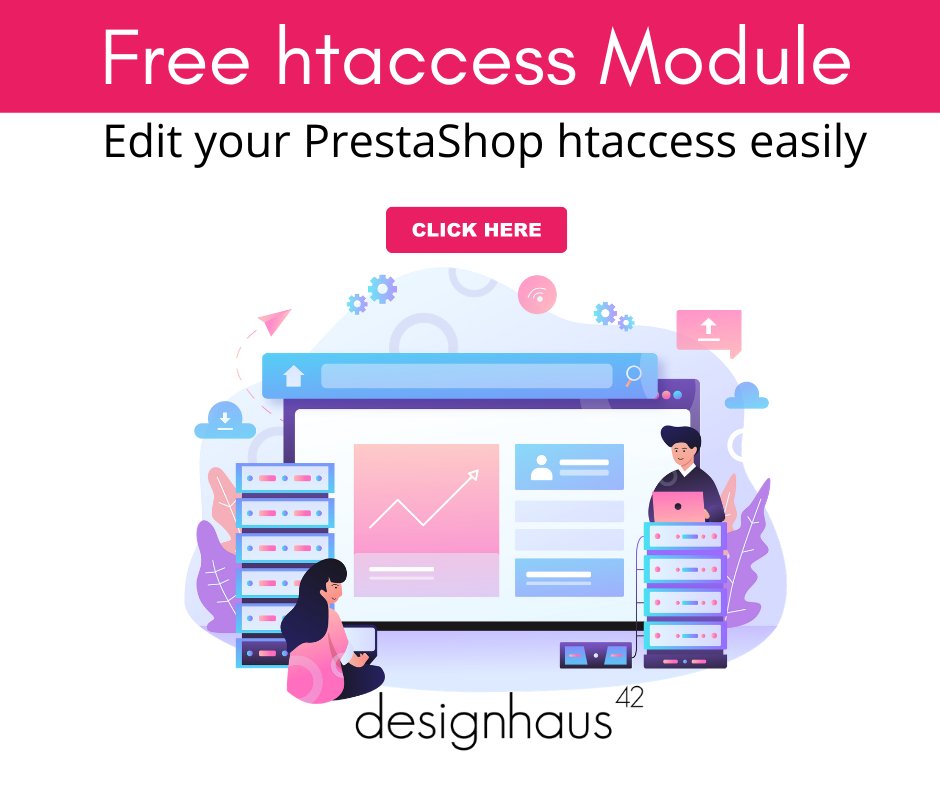 DesignHaus42's tweet photo. Free PrestaShop htaccess module, create 301 redirects from your back office, easily modify your htaccess. 

https://t.co/t8aRf7BV3M https://t.co/cJiIX77pt4