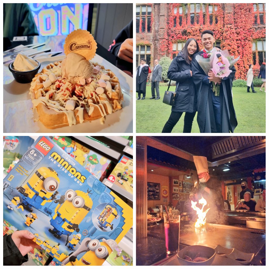 chamyeewei's tweet photo. 2021 WEEK 45 (wb: 8.11.21)
• creams cookie dough waffle
• happy graduation Dr. Chng
• sibeh wanna buy this lego
• teppanyaki w jeremy https://t.co/Z1FwZg4crL