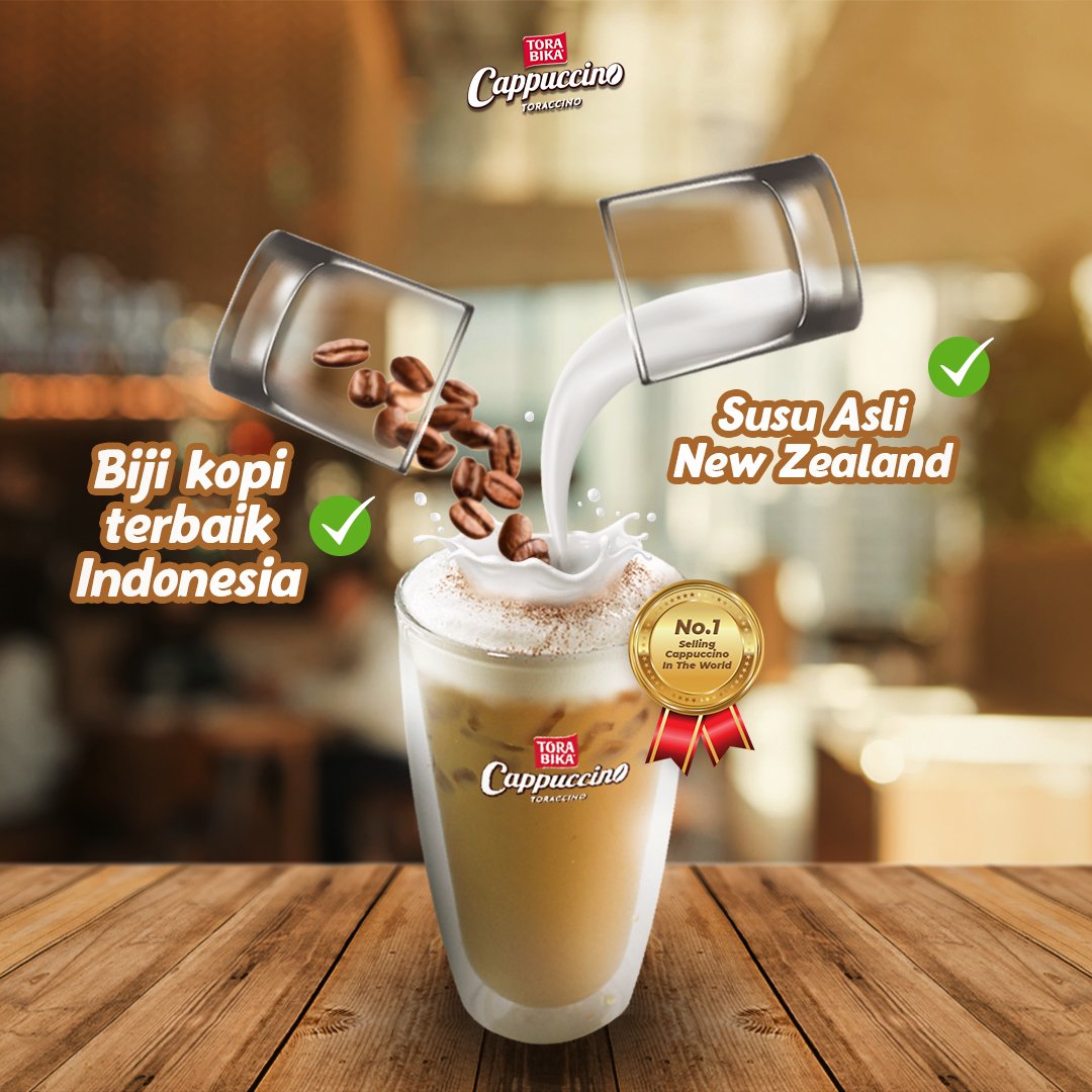 Perpaduan biji kopi terbaik Indonesia dan susu asli New Zealand, bikin Torabika Cappucino jadi yang Nomor 1!

Setuju kan Frens?
#TorabikaCappuccino 
#No1CappuccinoInTheWorld