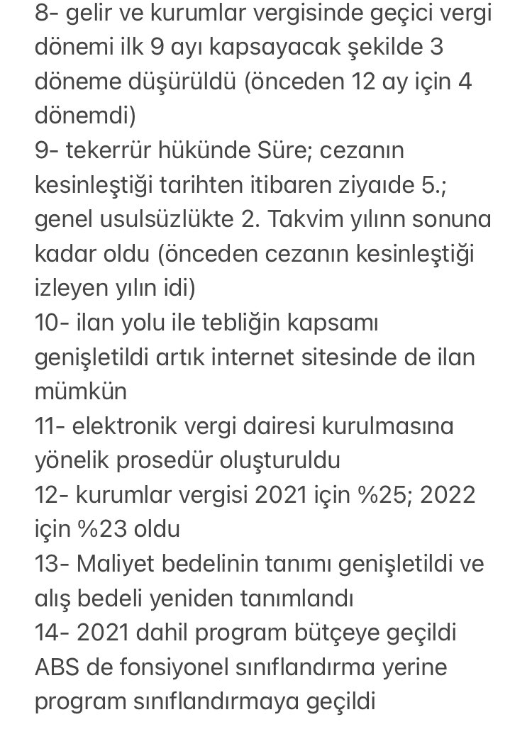 Maliye ile ilgili güncelleme notu görseldedir. Faydalı olması dileğiyle…