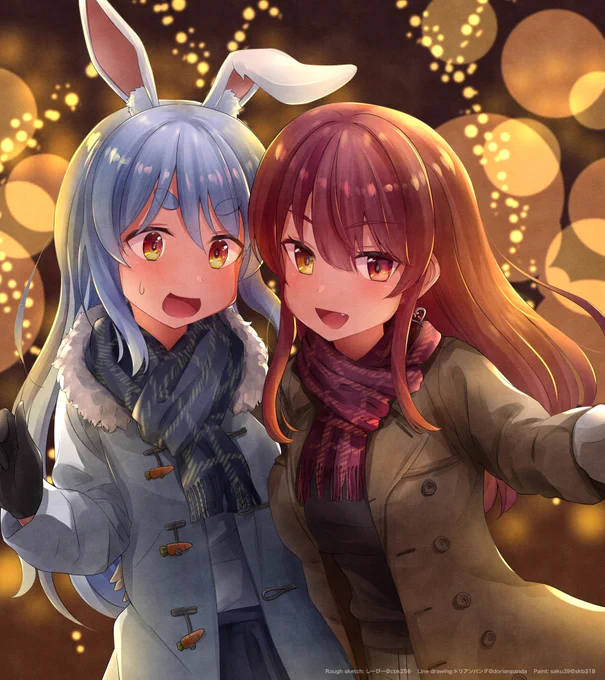 ラフしーびーさん、線画ドリアンパンダさんとの夢の合作でした…!!緊張したけどぺこマリ好きが揃って(笑)とても楽しかったです!
てぇてぇんだワ…☺️
#マリンのお宝 #ぺこらーと 
#第二回一味お絵かきリレー 