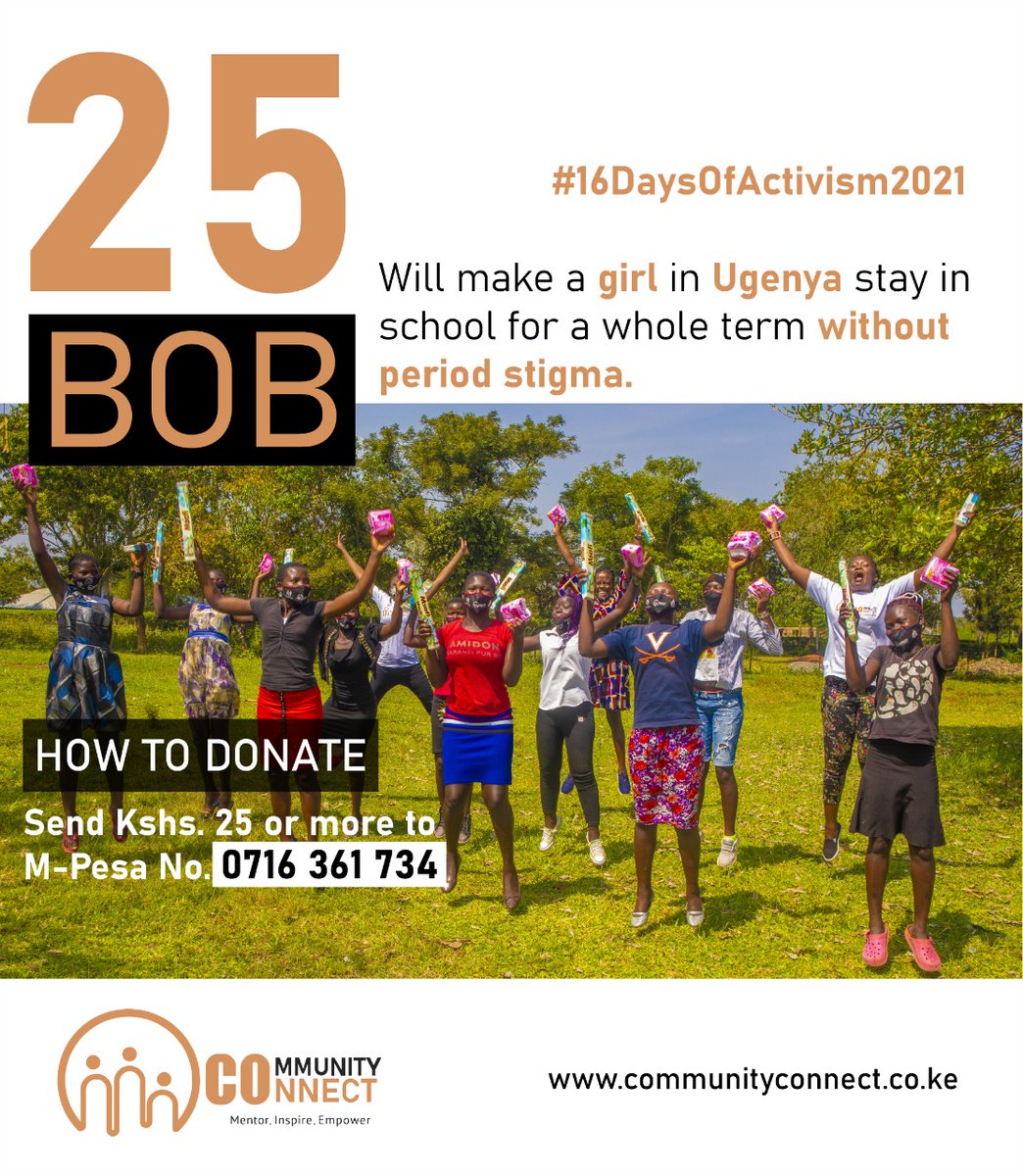 CommConnect9's tweet photo. Community Connect is thrilled to join thousands of organizations participating in the largest giving month of the year. 
Your contribution will go towards supporting our menstrual health program for 50 school-going girls and have a incredible impact in our community. https://t.co/4NWLS5Ulcm