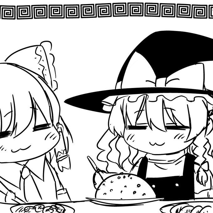 #絵がでる
すっかり中華気分の魔理沙さん 