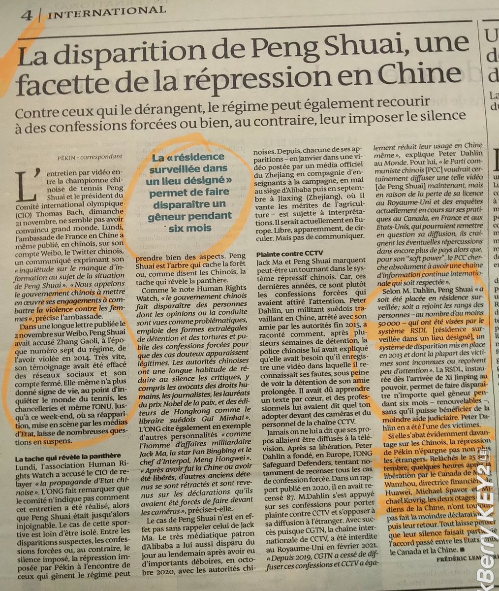 GiulioTerzi's tweet photo. #PengShuai:la "residenza sorvegliata in luogo designato" permette di far sparire per almeno sei mesi, e non di rado per sempre, chiunque "disturbi" le sensibilità del #PartitoComunistaCinese e dei suoi dirigenti. #BoycottWinterOlympics #WhereIsPengShuai #ipacglobal @GlobalCRL https://t.co/EQTuWQ99zA