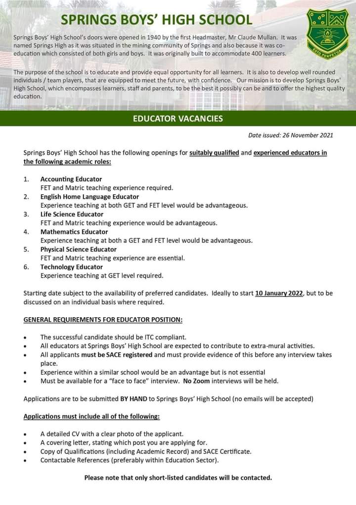 MetjahTebogo's tweet photo. Teaching jobs ‼️
Please retweet 🙏🏾 🙂 https://t.co/5KEYR5wrql