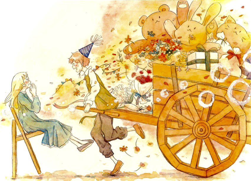 「#アナログ作家フェス_水彩 
祭りだ〜‼︎よろしくお願いします☺︎ 」|うさこのイラスト