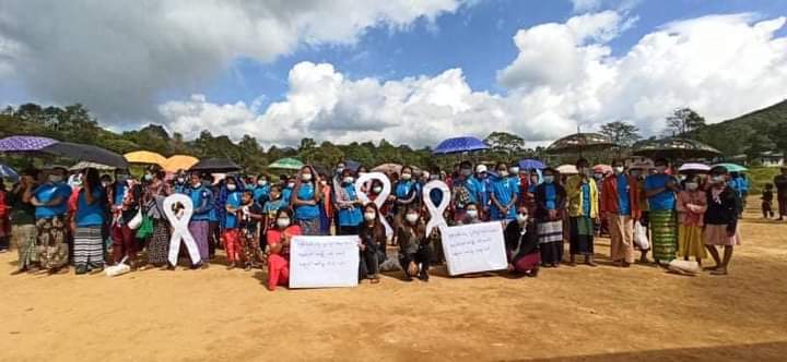 b3rry_y's tweet photo. #ForeverWhiteRibbon Campaign to end sexual harassment and violence against women in Hoya village, Phruso, Karenni State.

#EndImpunity_EndVAW #Nov27Coup
#WhatsHappeningInMyanmar https://t.co/vaTISMLXdF