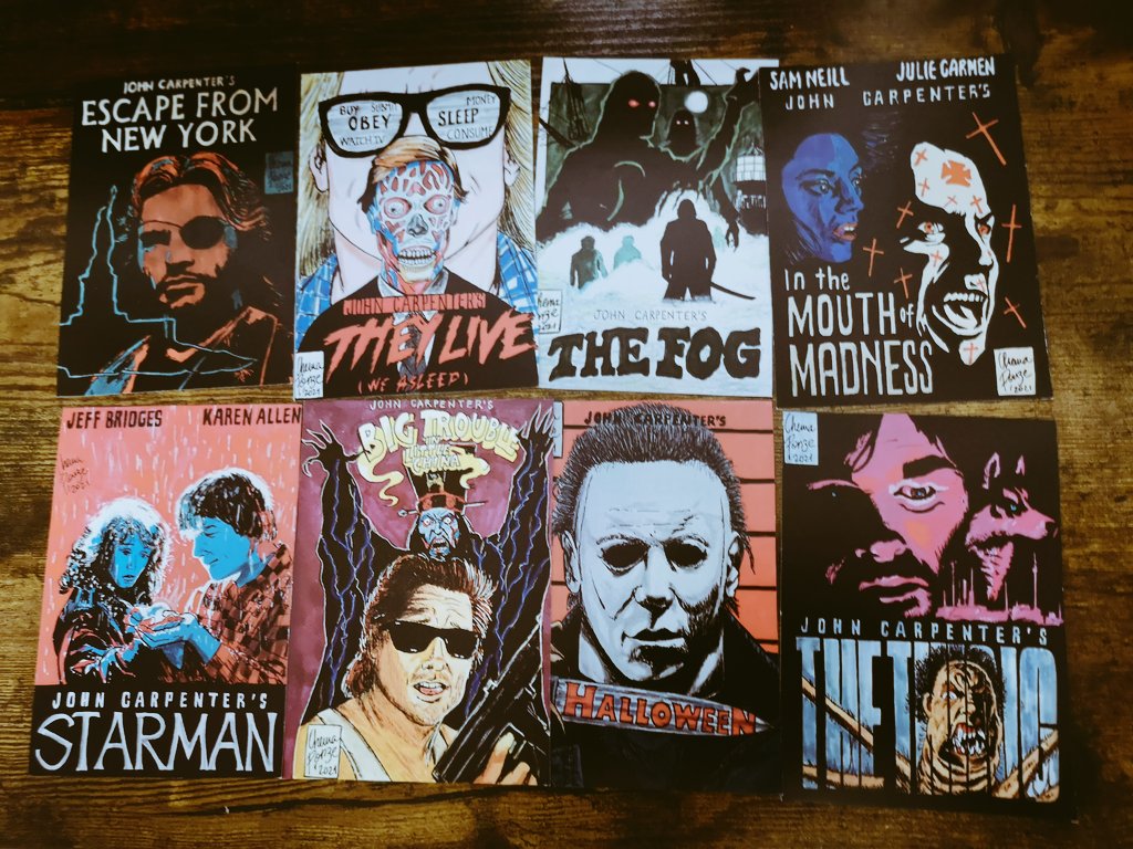 smithies's tweet image. Una maravilla las postales homenaje a Carpenter de @Chema_Ponze 😍😍