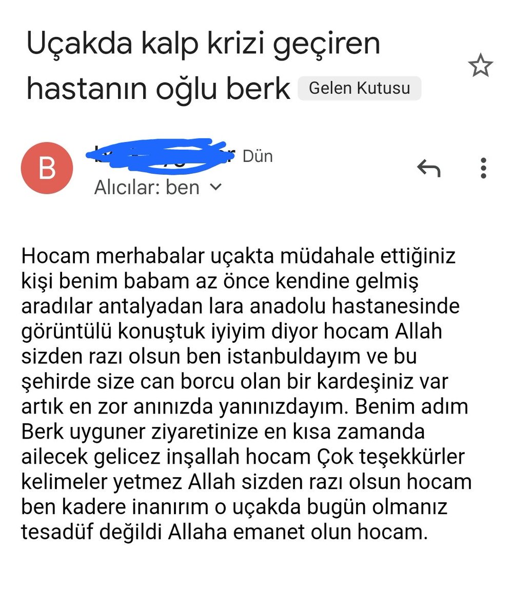 akkoyunlu_e's tweet photo. 30 dakikanızı verirsiniz bir hayat kurtulur. Bir sabah mail kutunuzda şöyle bir mail bulursunuz hayatınız güzelleşir. https://t.co/9D0RL9uVTZ