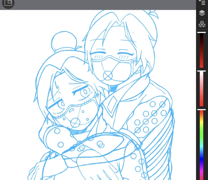 フォロワーさん宅のレジェンドと、スマブラの3周年絵を同時進行で描いてるんですけど、絵柄の振れ幅がデカすぎて風邪ひきそう(?) 