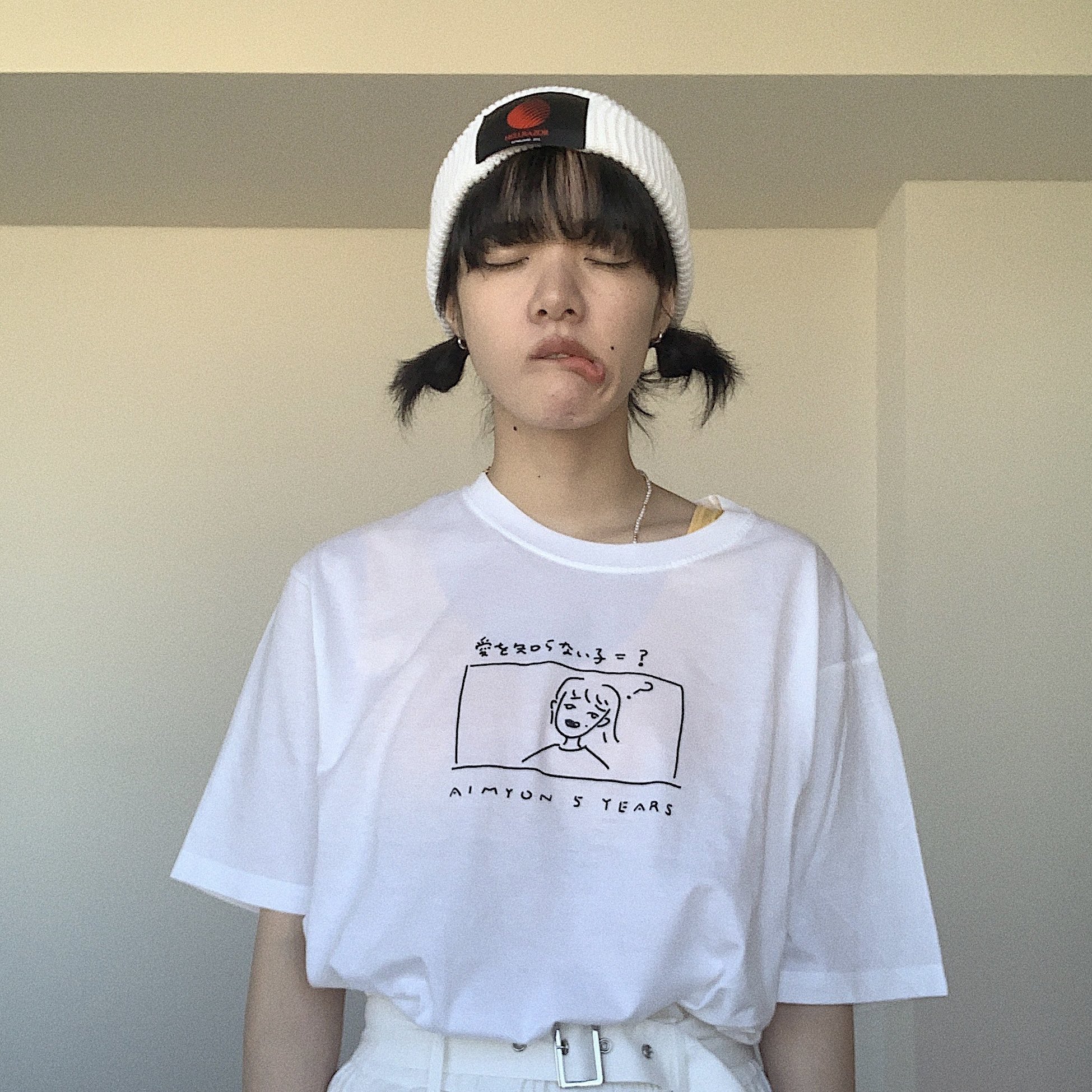 あいみょん、Tシャツ あいみょんちゃん 黄色 / SGMN ( sugarmini )のスタンダードT