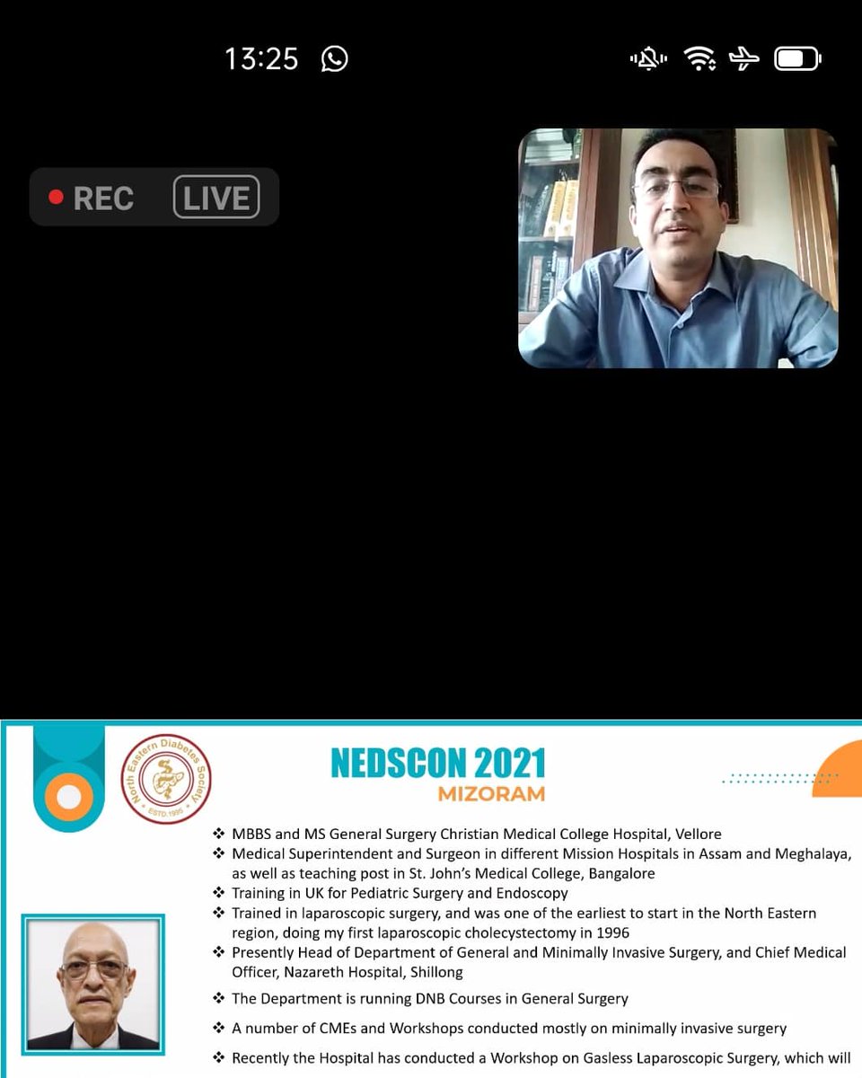 mriganka_dr's tweet photo. #academicday ...#NEDSCON 21 , Manipur chapter underway virtually...humbled to chair a session on #bariatricsurgery by Dr.Gorden Rangad.. https://t.co/9b6pQGNGrp