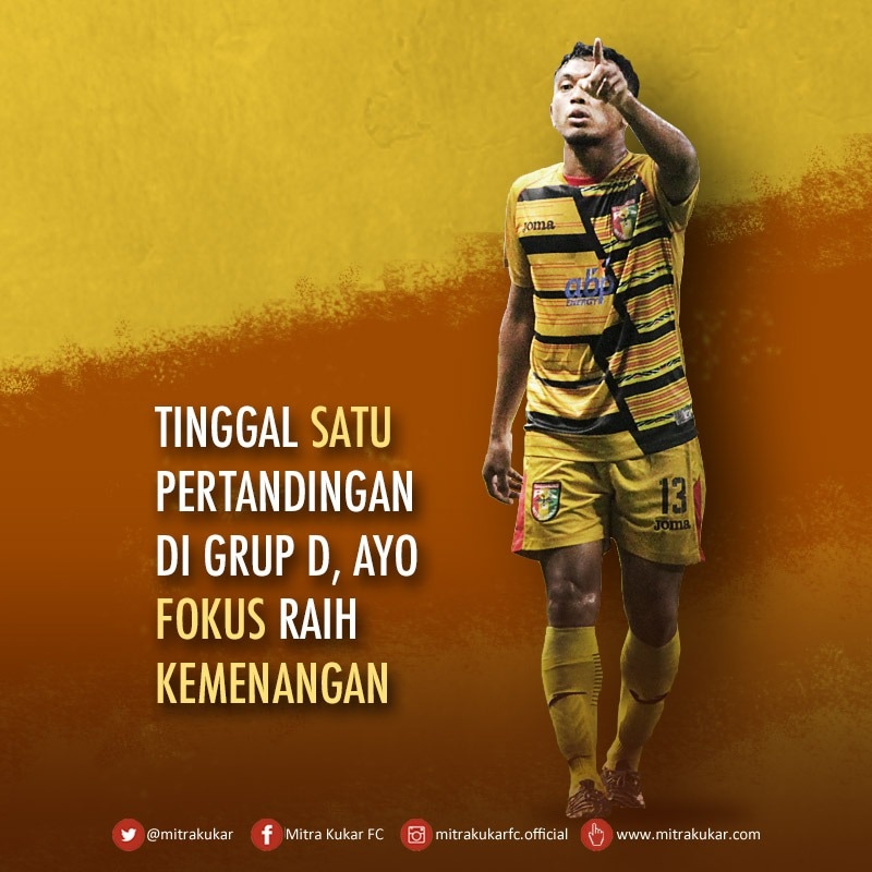 Tinggal 1 pertandingan lagi, Naga Mekes! Ayo fokus raih kemenangan! 🔥🔥🔥

Laga Terakhir Grup D Liga 2 2021: Mitra Kukar FC vs Persiba Balikpapan | Std. Batakan, Balikpapan | Rabu, 1 Desember 2021 16.15 WITA (LIVE Streaming: Vidio)

#AyoNagaMekes
#MitraKukarFC