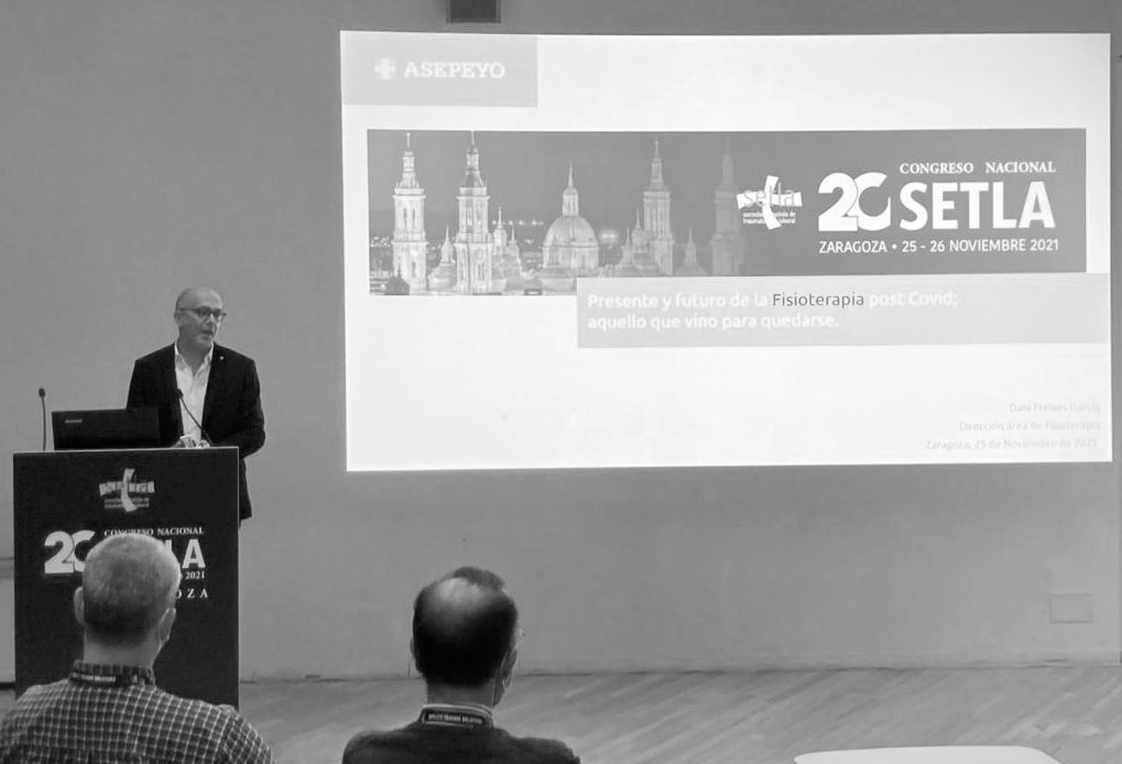 Un placer poder compartir los proyectos de presente y futuro de la #fisioterapia en <a href="/Asepeyo/">Asepeyo</a> en el Congreso #Setla2021. Gracias a todo el equipo por hacerlo posible!!! #calidadasistencial