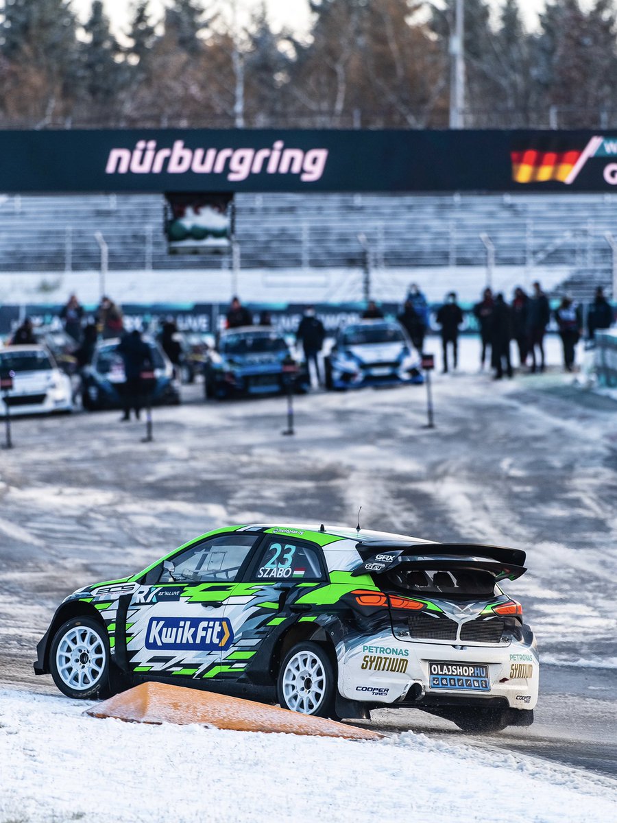 GronholmRX's tweet photo. First Qualifying in the snowy @nuerburgring✅❄️

Niclas Grönholm - P6

@SzaboKrisz23 - P8

#GRXSET #GRX #GronholmRX #SETPromotion #WorldRX #Rallycross #GermanyRX https://t.co/vwrf6Ku17n