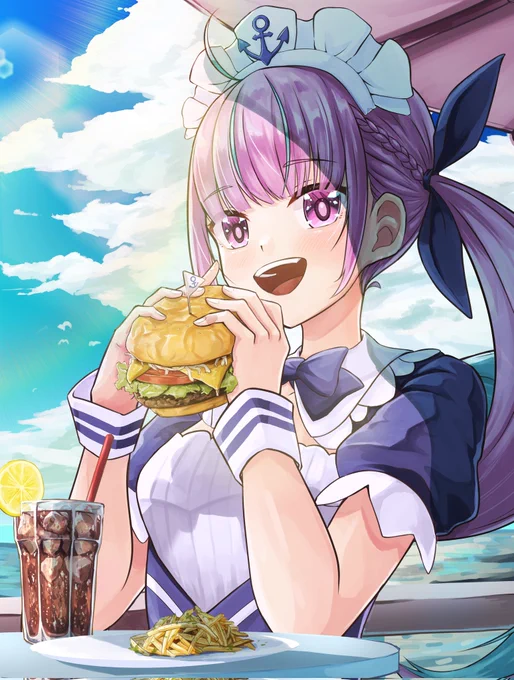 「一緒に食べよ…」
#あくあーと  #湊あくあ 