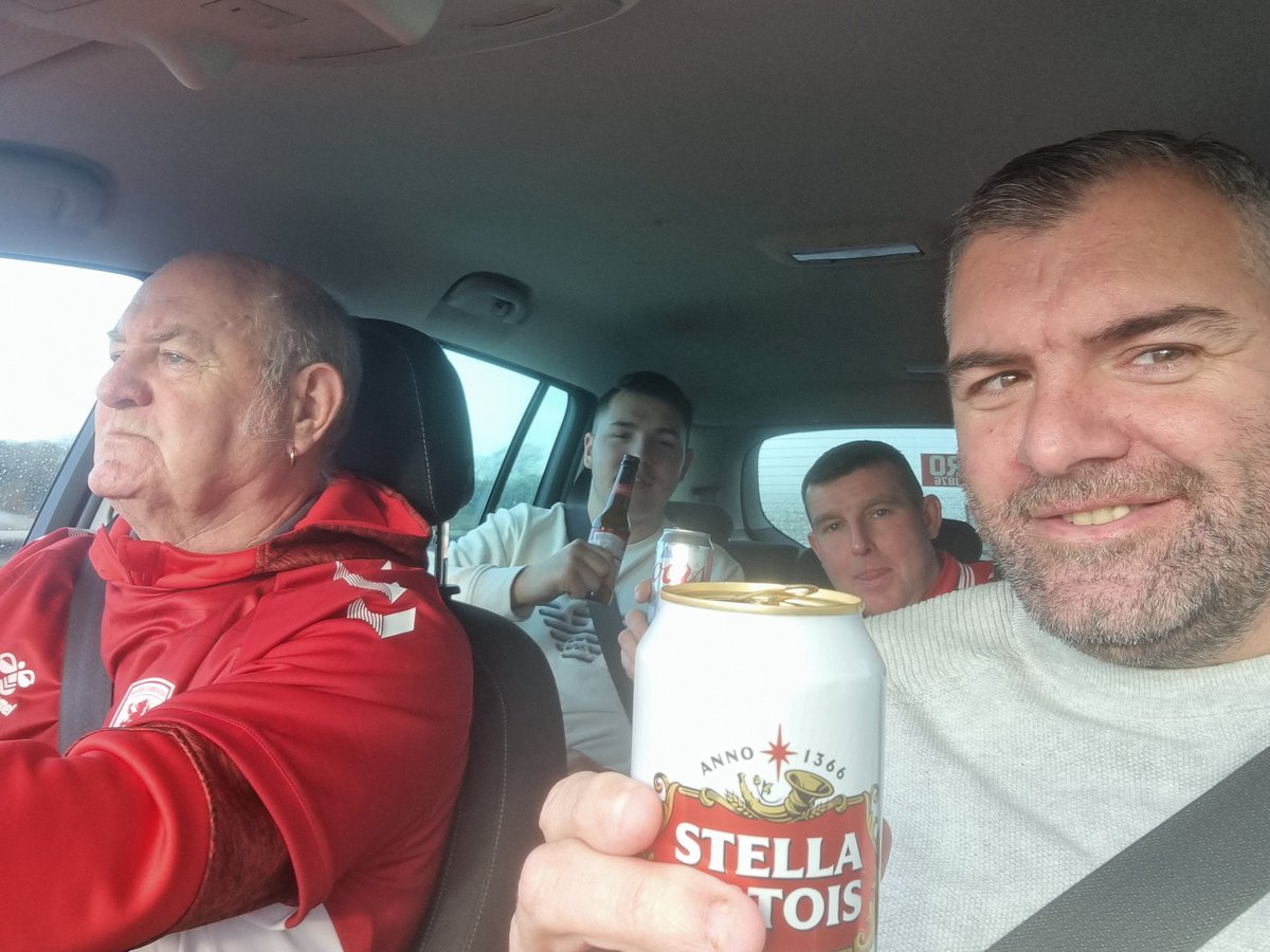 ConlinSteven's tweet photo. @nmaddo safe journey to all Boro fans on way to Huddersfield. Take care and hopefully come back with the win ⚽️ https://t.co/3SqYNCbijx
