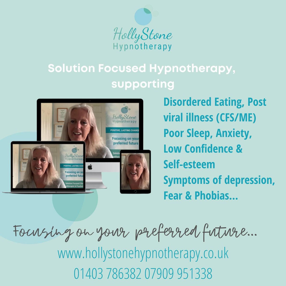 HollysStone's tweet photo. It's #smallbusinesssaturday so here is a little bit about mine...

I am an experienced Solution Focused Clinical Hypnotherapist, Supervisor and Senior Lecturer for CPHT Surrey. I also offer CBTi for insomnia and bespoke support for those with eating disorders. https://t.co/7NKKGvv9X2