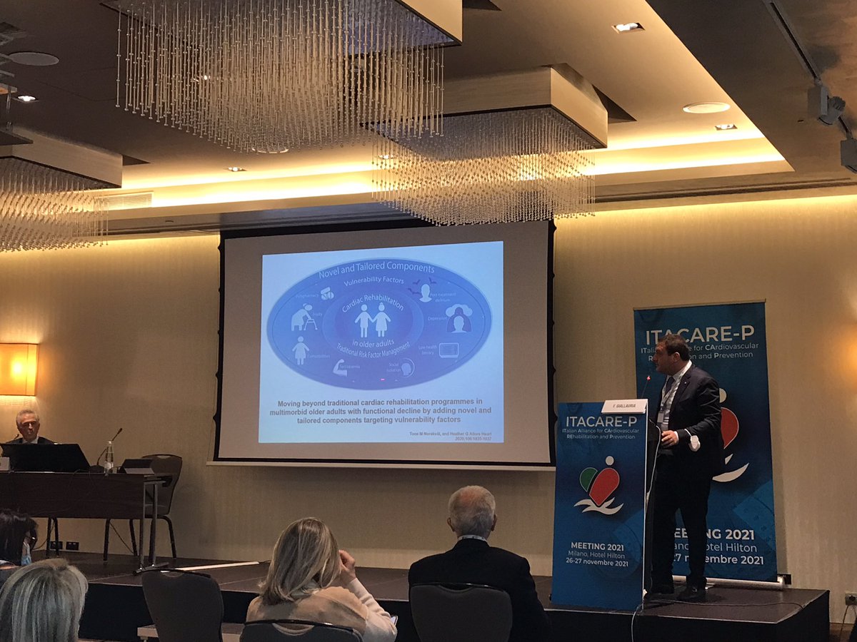 itacare_p's tweet photo. Cardiovascular Community Arena - L’età avanzata e la comorbilità: come condizionano i programmi e le competenze in Cardiologia Riabilitativa.
Ne parlano il Dottor #Baldasseroni, il Dottor #Giallauria e la Dottoressa #Pratesi
🥼🩺🫀
#cardiovascularcommunity https://t.co/Gb7bhY2qY5