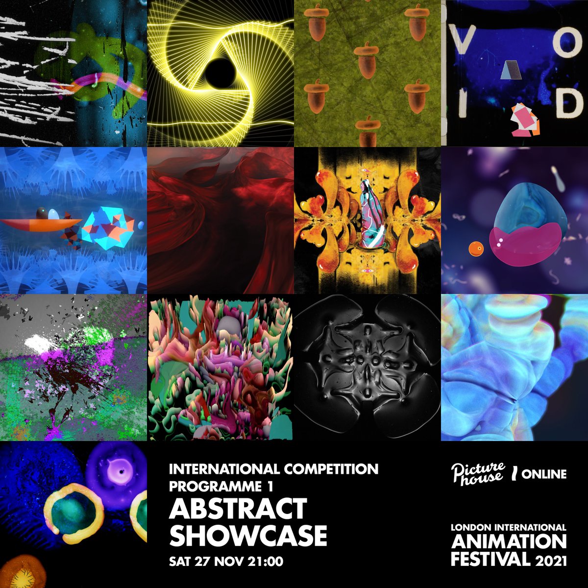 Coming up this eve at 21:00 Abstract Showcase - our annual survey of abstract and experimental animation. With in person intro from Special Guest Andy Sowerby, director of 'Enough'
<a href="/HackneyPH/">Hackney Picturehouse</a> and online. Tickets still available &gt; bit.ly/3CSKjkv
