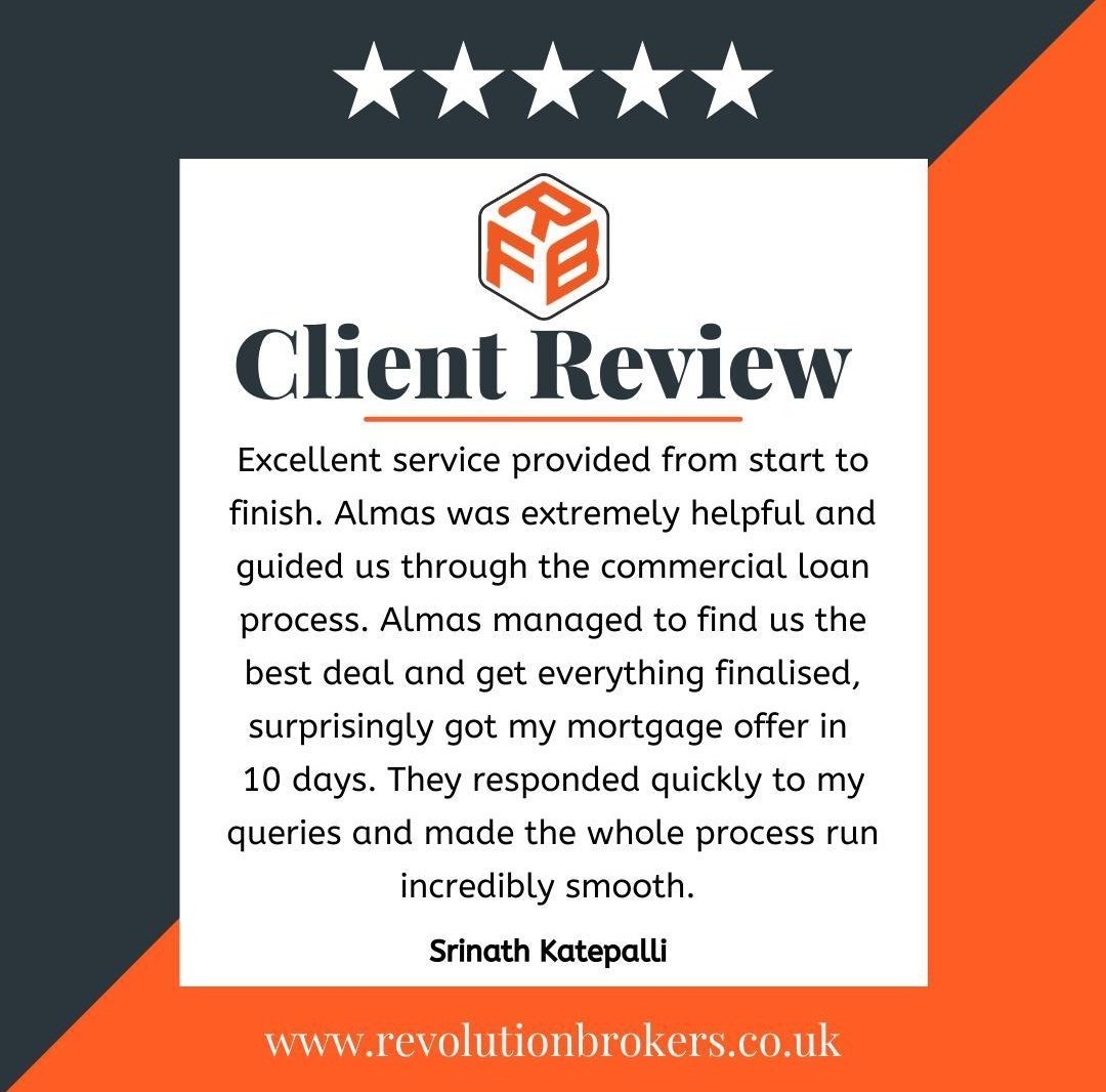 Another happy customer, great job Almas! 🤩 

If you're looking for a mortgage deal, get in touch with our team who can find and present you with the perfect deals for you from right across the market. 😊 revolutionbrokers.co.uk