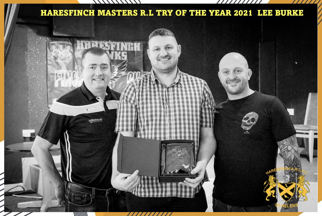 HaresfinchR's tweet photo. Congratulations to Haresfinch Masters R.L Try of the year 2021 Lee Burke π‘οΏ½οΏ½οΈ #Tryoftheyear #Finch #presentation #RLmasters #2021 https://t.co/6L37gU1Wnh
