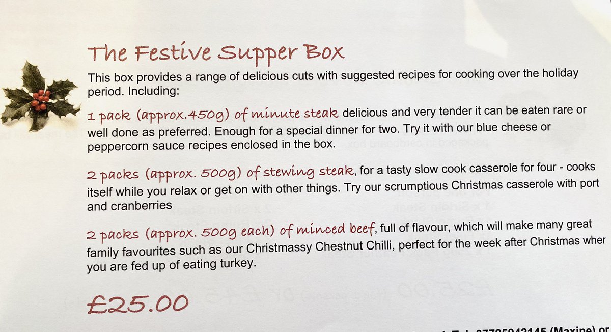 Ovingdexterbeef's tweet photo. Orders are now coming in for our fabulous Christmas joints and meat boxes! Fresh meat available to collect from the farm on the 22nd or 23rd December - a special joint or some lovely beef to keep the family fed over the holiday period, a brilliant present for those loved ones 1/3 https://t.co/gdHKfPM3E1