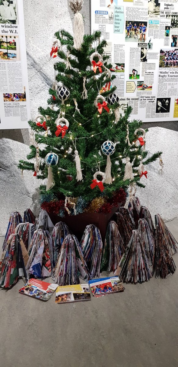 PVolkner's tweet photo. Community Chris tree completed this morning @WhealMartyn promoting @GGuidingPolkyth @guidingcornwall Macrame items all handmade. Well done 9th St Austell Brownies, 6th St. Austell Guides and 2nd St Austell Rangers. https://t.co/X2SOK5u2mf