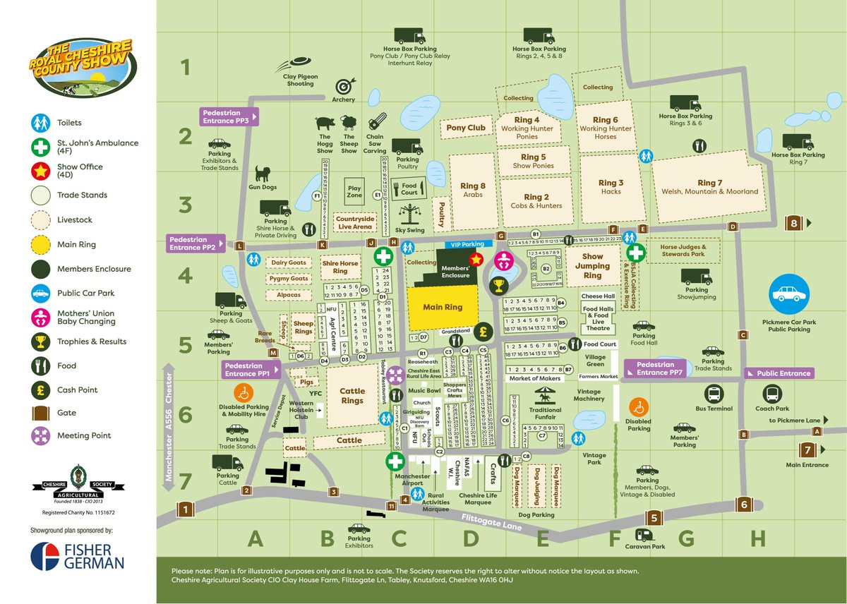 Drumroll please... it's the Royal Cheshire County Show 2022 showground map!

Competitions, acts and attractions TBC soon; but for now, please head to our website for more information on tickets, memberships, trade stands and sponsorship opportunities: royalcheshireshow.org