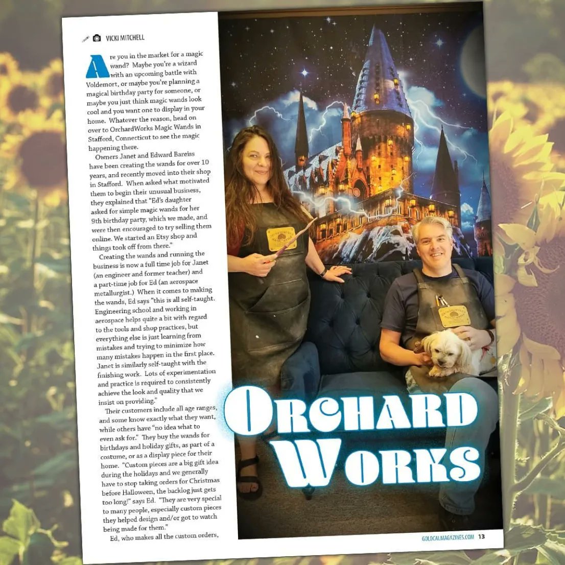 PuffCastPod's tweet photo. Meet Ed and Janet! The owners of @orchardworks wand shop! Plus the Hufflepup! #Puffcast #friends #puffcast #repost #friends #ron #hermione #harry #wizard #wizardingworld #books #harrypotterfan #harrypotterworld #Harrypotterforever #wandshop https://t.co/oWWxvmvE9C