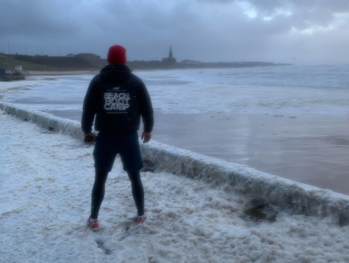 Some #tynemouth #beach #bootcamps il never forget &amp; this morning was one of them.Huge respect for those who attended in horrendous conditions 👏👏 #fitness #gym #storm #northeast #windy #health #running #UKWeather #workout #strong #Motivation