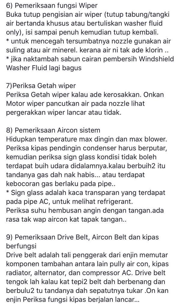worknco's tweet photo. Tips Penjagaan Kereta 🚗 

Yang nak travel or jalan jauh, jangan tahu bawa or asal bergerak saja. Kalau dah rosak, lagi banyak habis duit nak repair. https://t.co/QB5Zbdhym4
