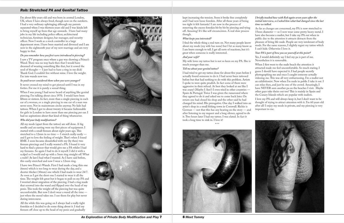 mumababy1234567's tweet photo. 《MEET TOMMY ——An exploration private body modification and play》音译《 #遇见汤米·私人身体改造和发挥探索 》。#cbt
  应该是本 #穿环 #入珠 #虐阳 #人体改造 类教程或案例分享。比较重口味。同好或者猎奇的可以看看，全篇英文，看不懂的可以当图集看看。 https://t.co/RhJibmBtoP