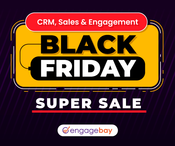 engagebay's tweet photo. Our top selections for 2021's best #BlackFriday #CyberMonday #SaaS deals for #CRM #Sales #Engagement #Software: @snov_io, @clientjoysocial, @SanityDeskInc, @KlentyHQ, @decktopus, #Linkz.ai, #GroupBoss. For the full list of awesome deals, visit https://t.co/tzZj62p8ou https://t.co/j9NTzXPiIv