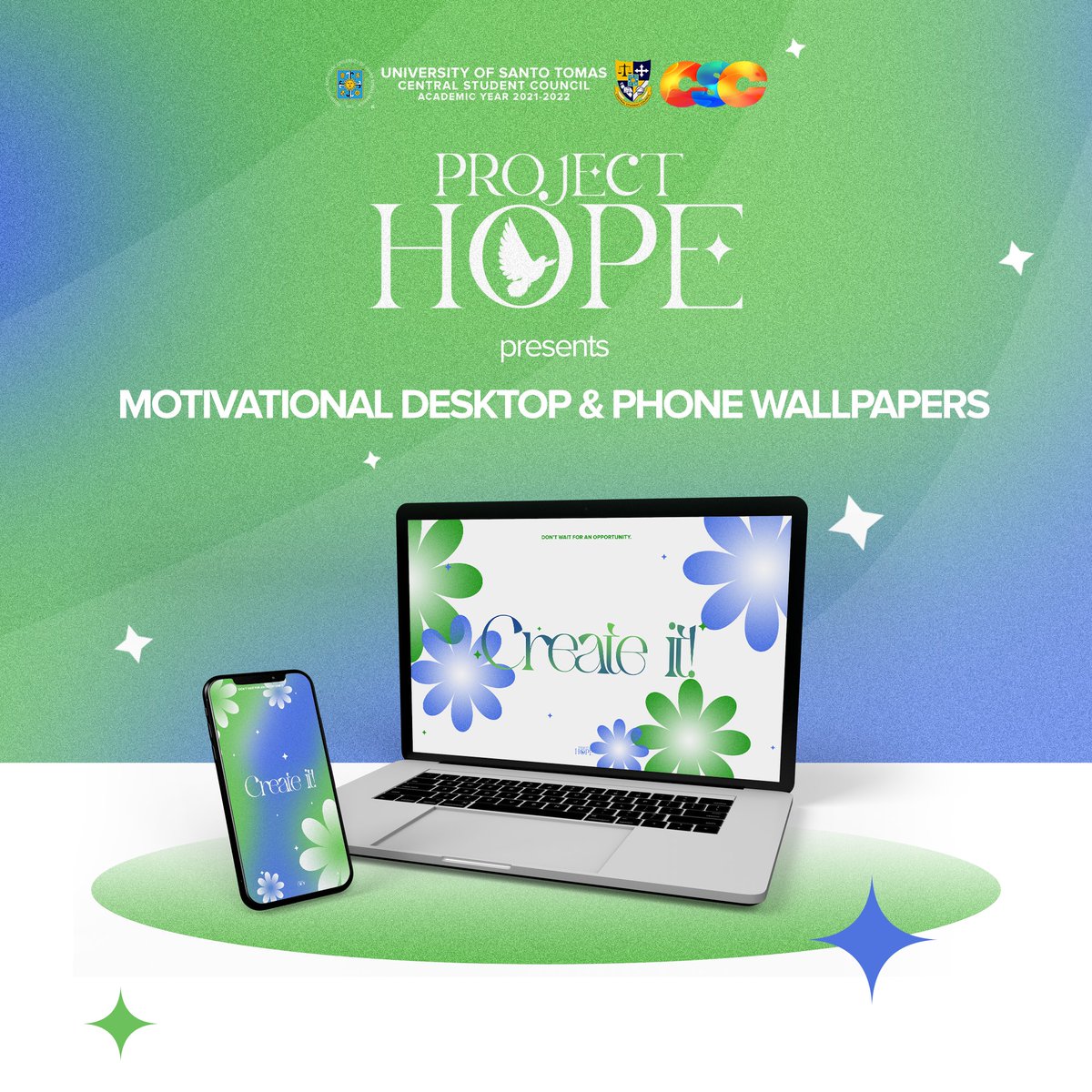 ust_csc's tweet photo. Thomasians, let’s #KeepOnHoping with Project HOPE 2.0! Get your daily dose of motivation with our desktop and phone wallpapers. ✨
You may access them via https://t.co/ZP1EFPO3fB
Board by: Jersey Dela Cruz
#CSCAmplifyTheCall
#CSCCatalystOfChange https://t.co/zwMOVoLDEG