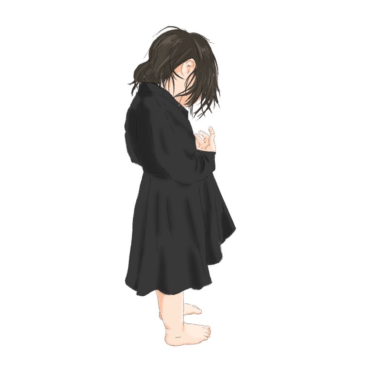 普段着ないワンピースを着た次女(起きたすぐ

#育児絵日記 