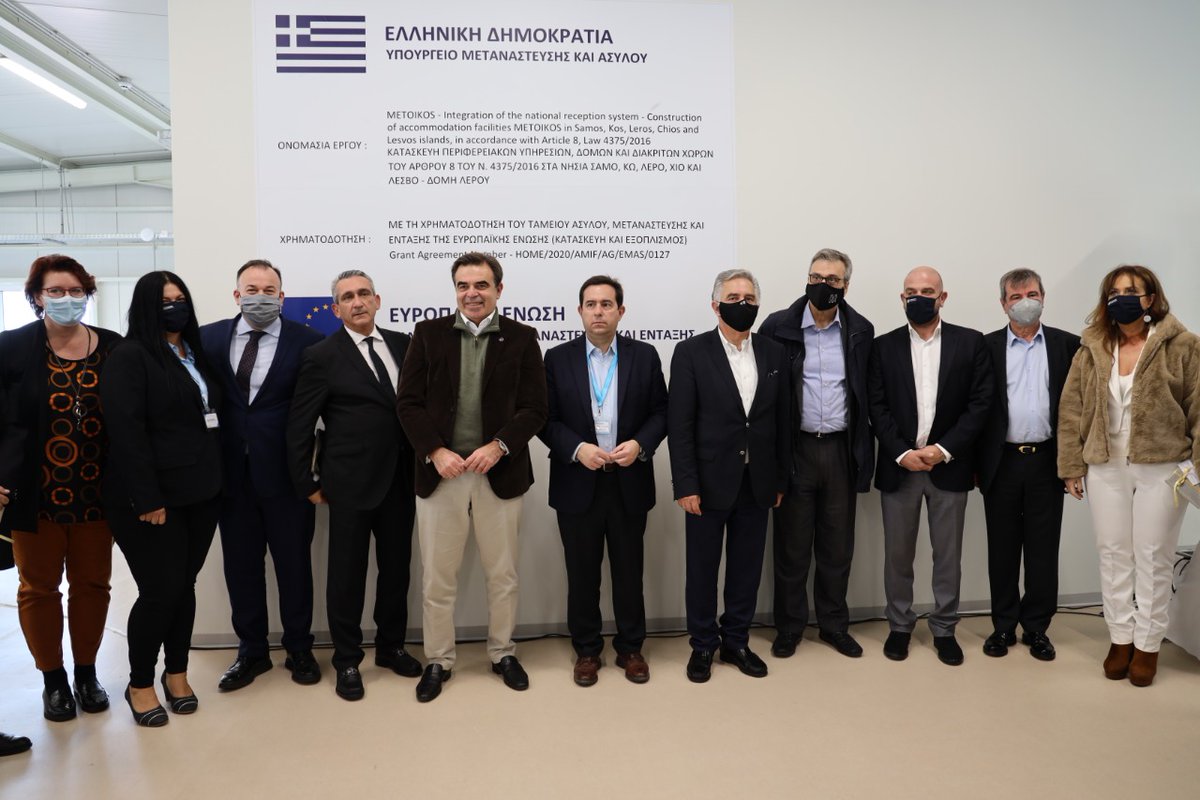 nmitarakis's tweet photo. Σήμερα στην Λέρο και την Κω,όπως πριν λίγες ημέρες στη Σάμο &amp; σε λίγους μήνες στη Χίο &amp; τη Λέσβο,εγκαινιάζουμε τις νέες κλειστές ελεγχόμενες δομές, με το βλέμμα στραμμένο στο μέλλον.Εικόνες σαν και αυτές που έζησαν τα νησιά μας την περίοδο 2015-2019 ανήκουν οριστικά στο παρελθόν. https://t.co/KWpOpFDLqG