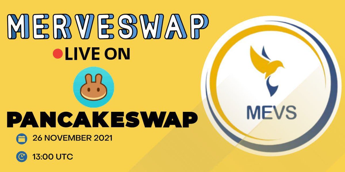 💥🔥BIG ANNOUNCEMENT 💥🚀

We are happy to announce that Merve Swap Token is now live on pancakeswap

Buy $MEVS now:
pancakeswap.finance/swap?outputCur…

🚨Set Slippage/TAX 1-3%
